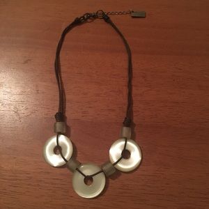 Etnia Leather and Opaque Bead Necklace